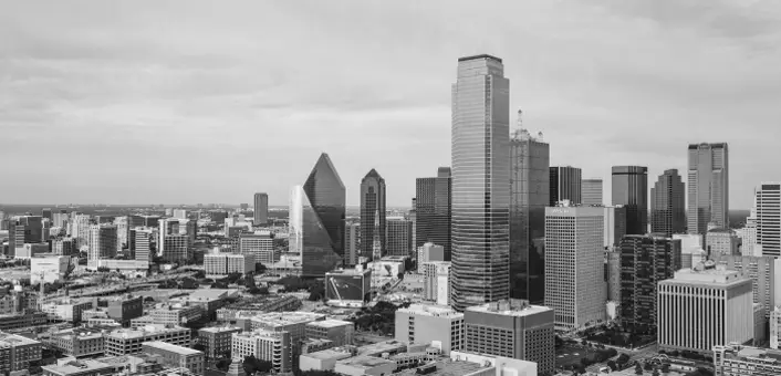 Aerial view of the Dalls/Fort Worth area